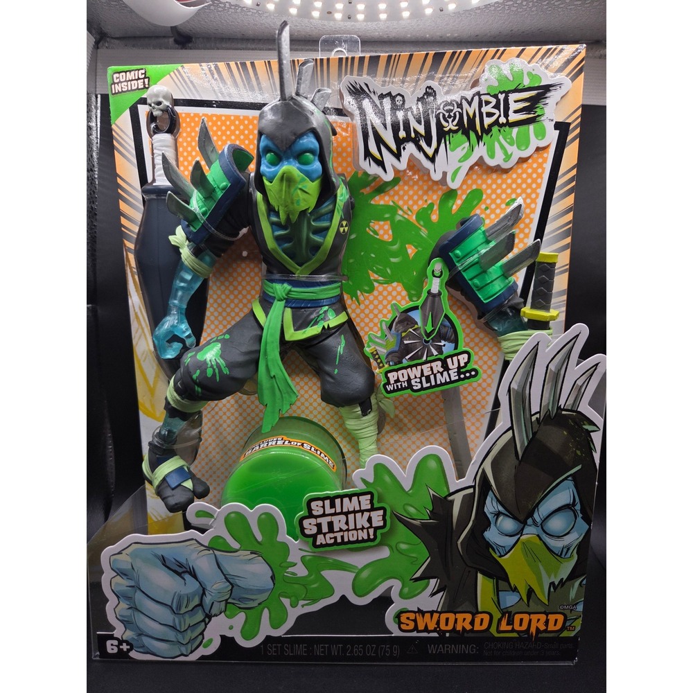 MGA Ninjombie Sword Lord Action Figure Slime Strike New Comic Included 32525WKE